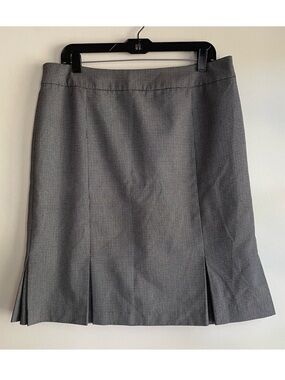 Jones New York Black and White Checkered Pleated Skirt Size 14